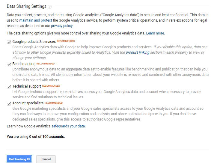 Configure data sharing settings