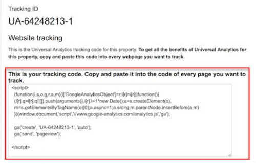 Tracking code